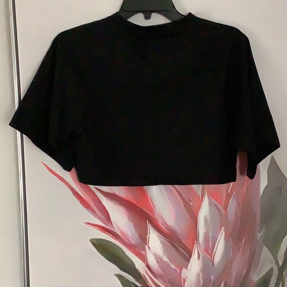 Dazy black crop top women